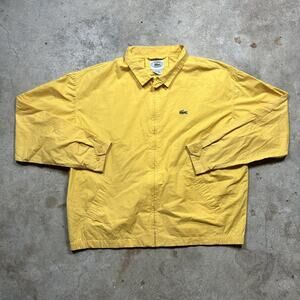Vintage 80s Yellow Lacoste Preppy Harrington Jacket Size XL